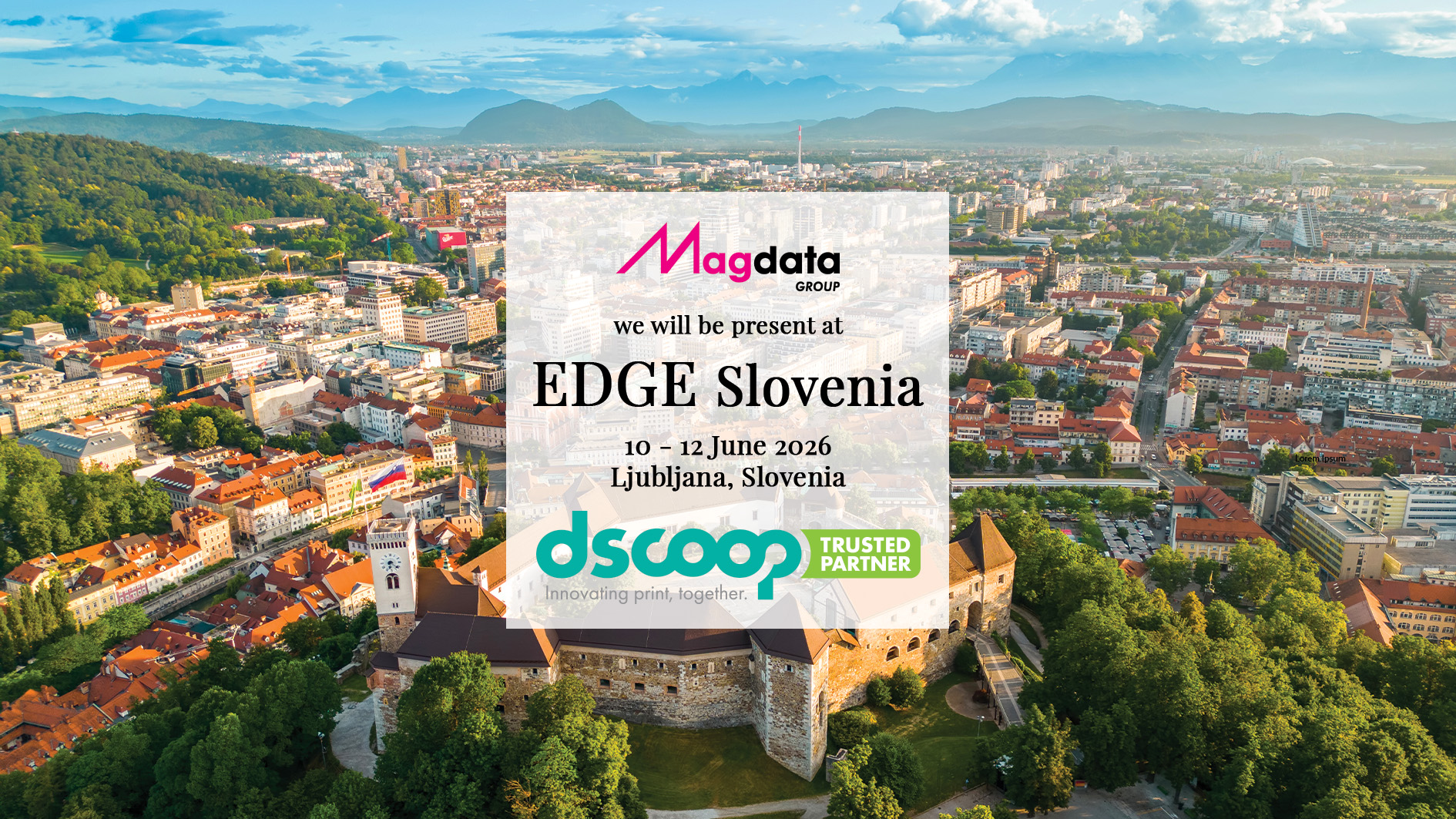 Discover the DSCOOP EDGE Slovenia event from 10 to 12 June 2026